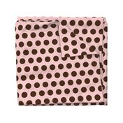 polka dot - soft pink/brown