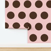 polka dot - soft pink/brown