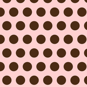 polka dot - soft pink/brown