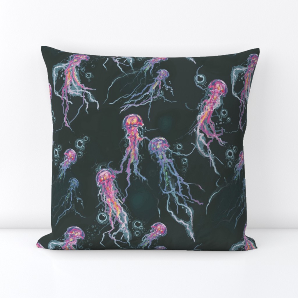 Black & Pink Jellyfish Large- Aquatic Haven Collection