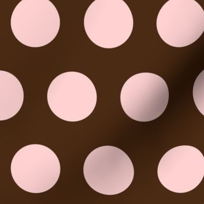 polka dot - brown/soft pink