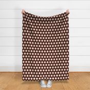 polka dot - brown/soft pink