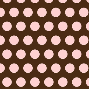 polka dot - brown/soft pink