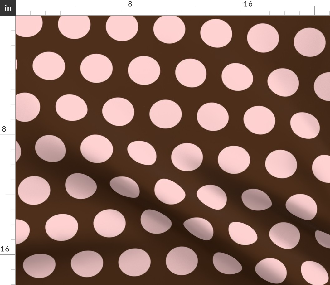 polka dot - brown/soft pink