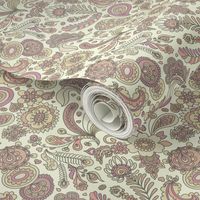 Henna Feather Paisley Modern Pattern