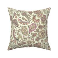 Henna Feather Paisley Modern Pattern