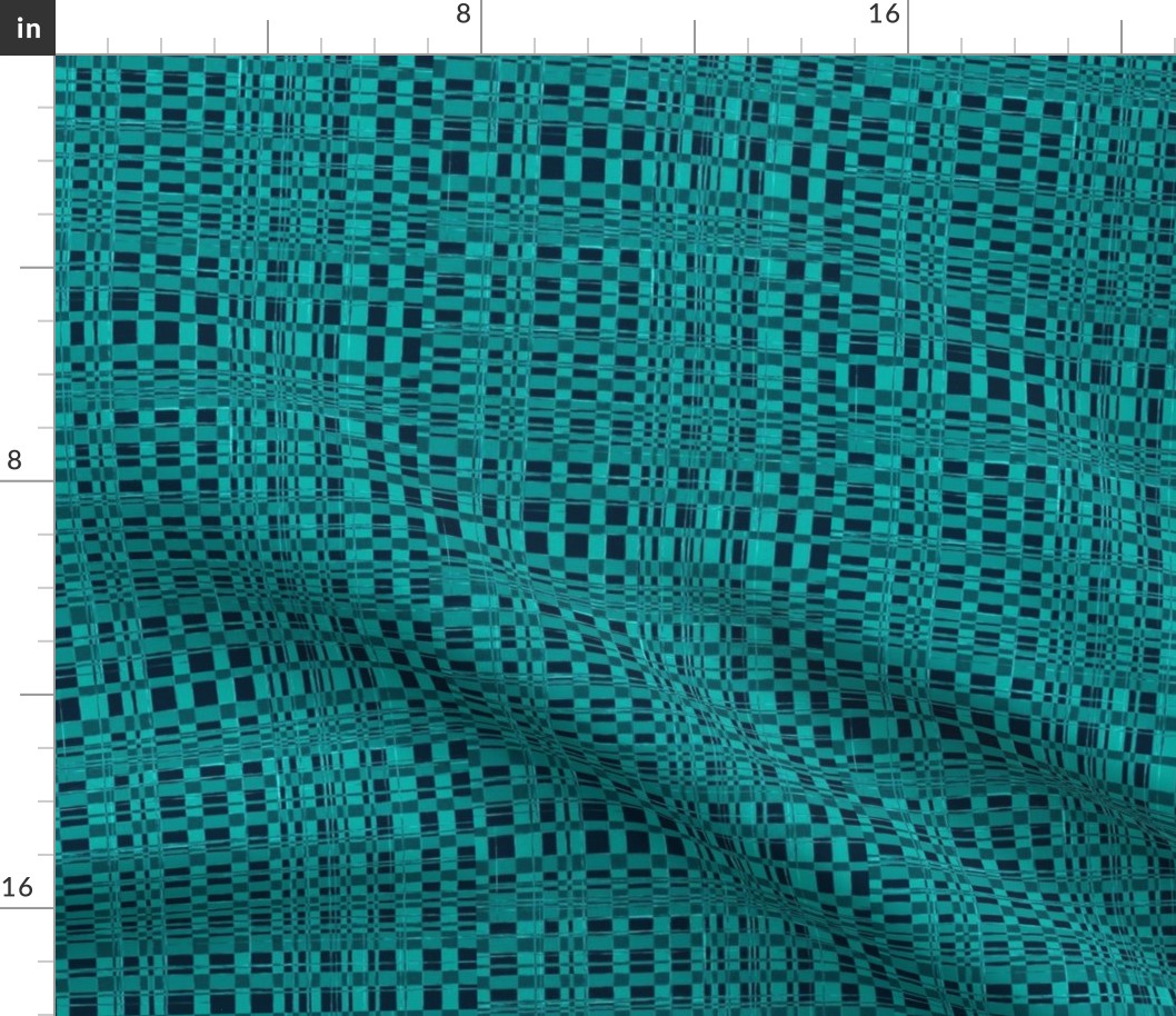  Digital Rattan in Monochromatic Blue-Green
