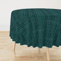 Digital Rattan Texture in Dark Teal Green Monochrome