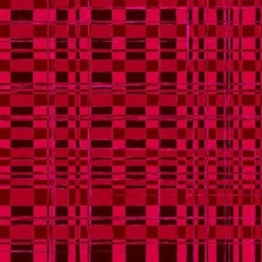 Digital Rattan Texture in Monochromatic Rosy Red