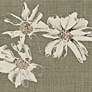  Daisies on Antique Green