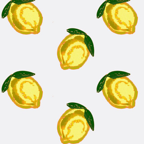 lemon on gray