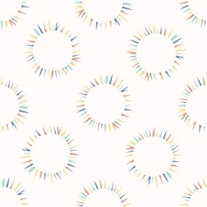 Sun flare confetti polka dot pattern