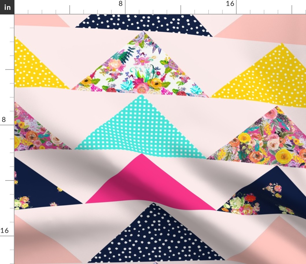 Baby Girl Floral Quilt / Wholecloth