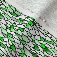 Feathers and Scales - Monochromatic Green