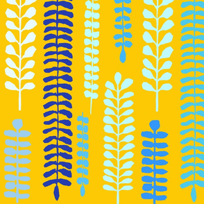 Skinny Ferns Wallpaper - Yellow