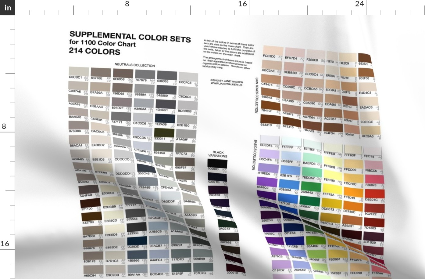 SUPPLEMENT to Practical 1100 Color Chart Â©2011 by Jane Walker