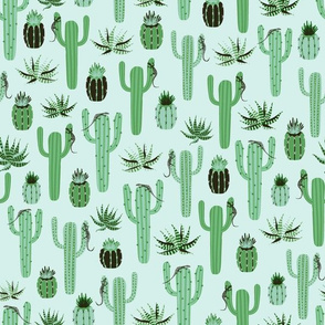 cactus - light mint background