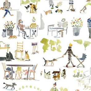 IG WC Dogs Spoonflower white