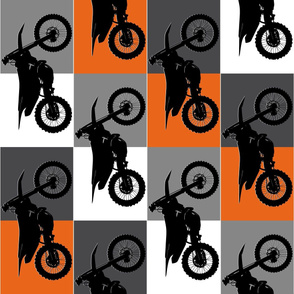 Team Orange Checker Silhouette KTM