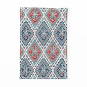 Skye - Boho Geometric Red & Plum Large Scale