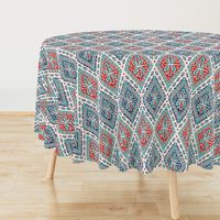 Skye - Boho Geometric Red & Plum Large Scale