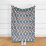 Skye - Boho Geometric Red & Plum Large Scale