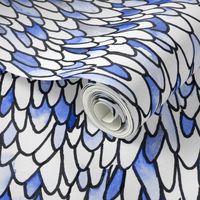 Feathers and Scales - Blue - Large