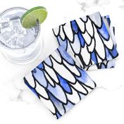 Feathers and Scales - Blue - Large