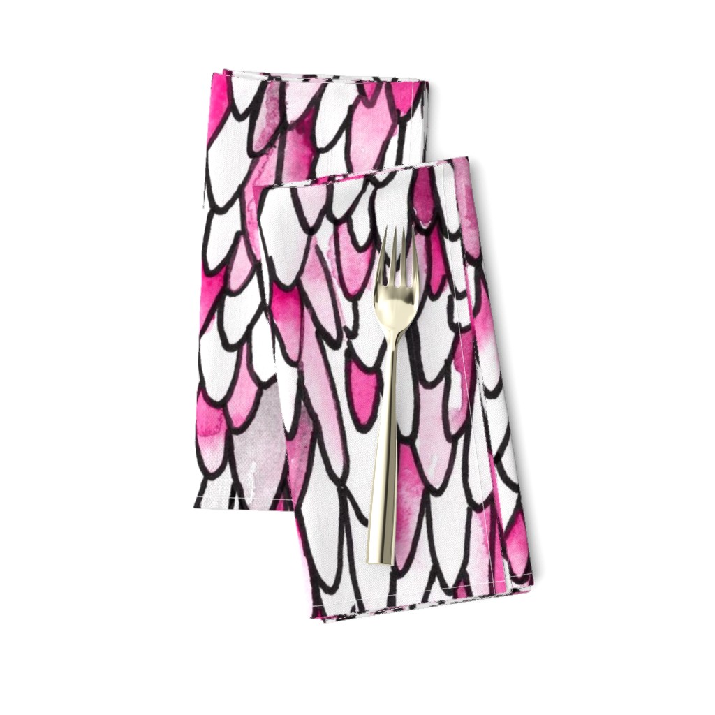 Feathers and Scales - Pink - Large