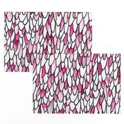 Feathers and Scales - Pink - Large