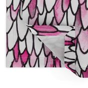 Feathers and Scales - Pink - Large