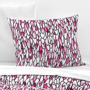 Feathers and Scales - Pink - Large