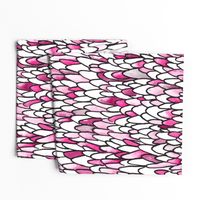 Feathers and Scales - Pink - Large