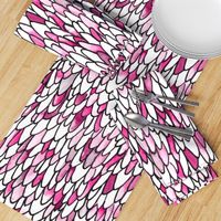 Feathers and Scales - Pink - Large