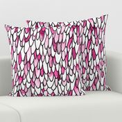 Feathers and Scales - Pink - Large