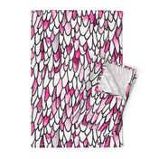 Feathers and Scales - Pink - Large