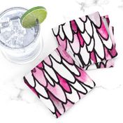 Feathers and Scales - Pink - Large