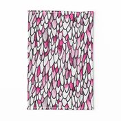 Feathers and Scales - Pink - Large