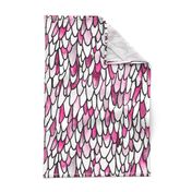 Feathers and Scales - Pink - Large