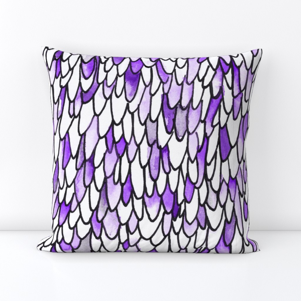 Feathers and Scales - Purple - Large