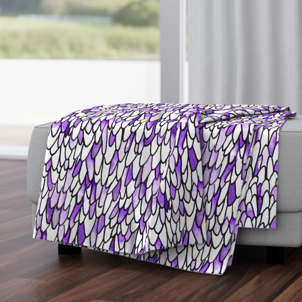 Feathers and Scales - Purple - Large