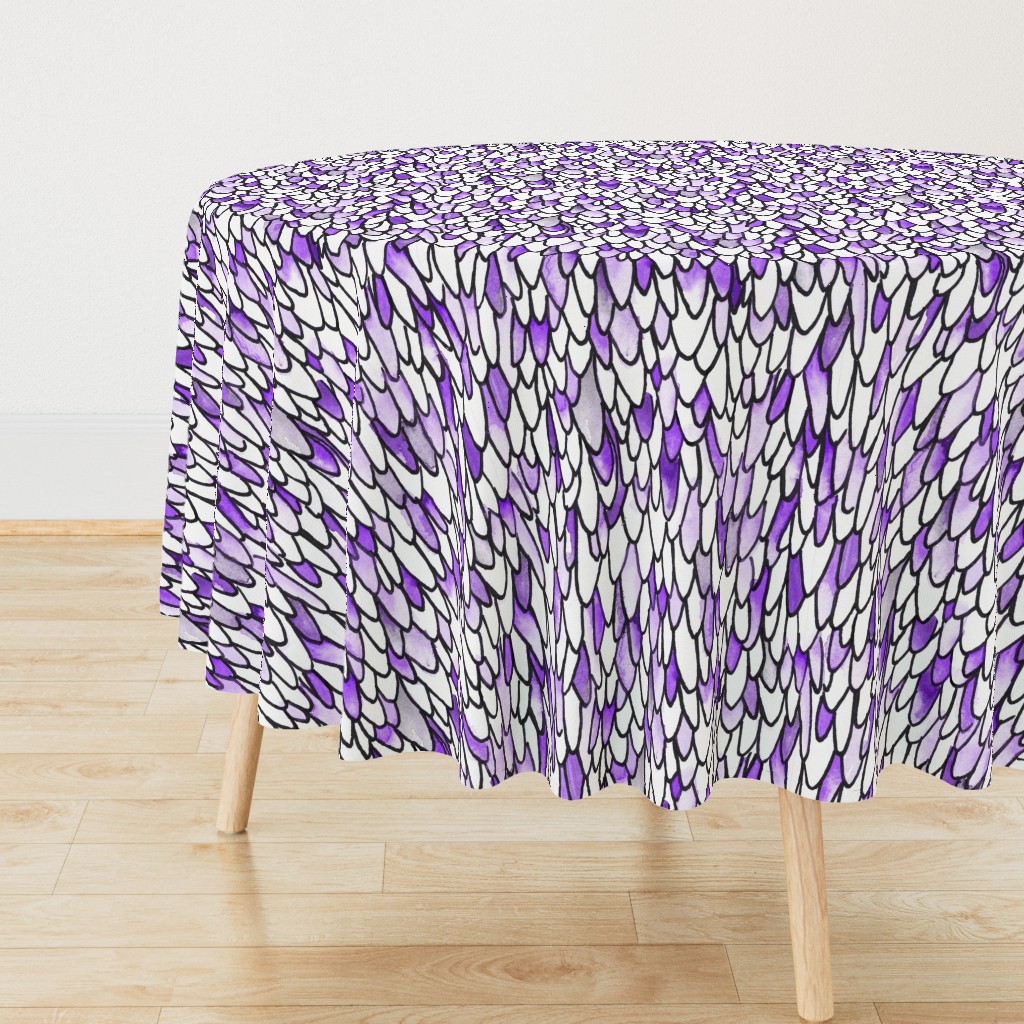 Feathers and Scales - Purple - Large