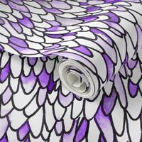 Feathers and Scales - Purple - Large