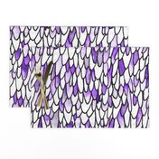 Feathers and Scales - Purple - Large