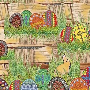 Easter Eggs Find the Bunny Pysanky Style