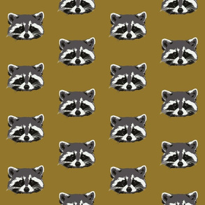 Randall the raccoon in ochre - sm