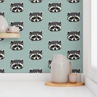 Randall the raccoon in robins egg blue - small