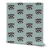 Randall the raccoon in robins egg blue - small