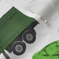 Large Scale Garbage Trucks on White