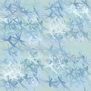 botanical floral flowers modern watercolor turquoise blue white 